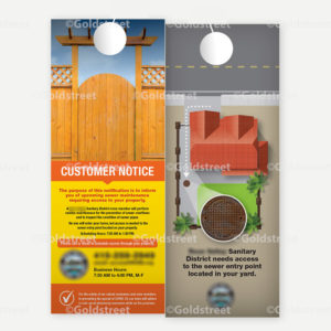 Public Awareness - Public Outreach - Sewer Access Notification Door Hanger