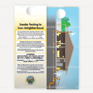 Public Awareness - Public Outreach - Smoke testing door hanger