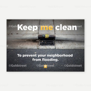 Public Outreach - Public Awareness - "Keep me clean" Stormdrain/Stormwater messaging street sweeper sticker