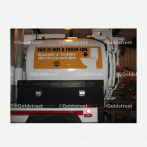 Public Outreach - Public Awareness - "This Is Not a Trash Can" Vac-Con Tanker Truck Sticker