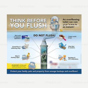 Public Outreach - Public Awareness - "Think Before You Flush" Newspaper Ad