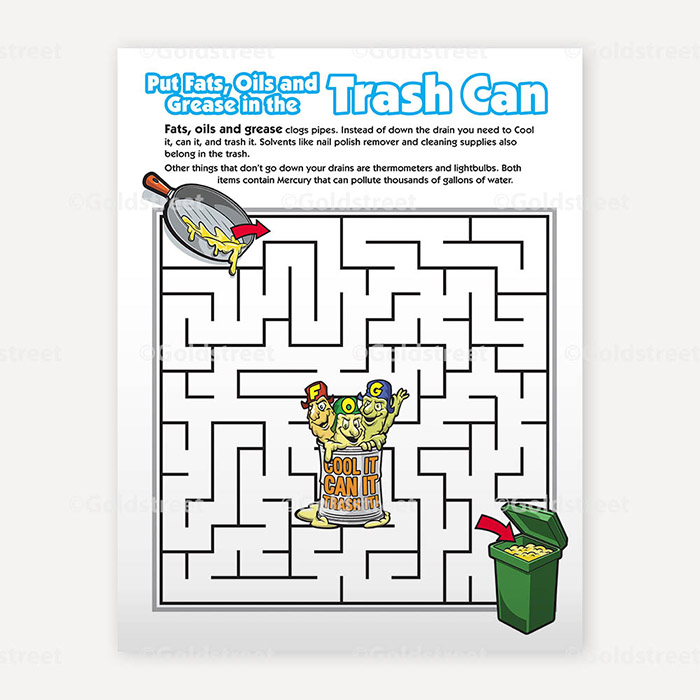 Public Outreach - Public Awareness - Wastewater Kids Maze 4-6