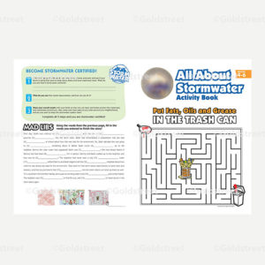 Public Outreach - Public Awareness - Sample Kids Activty Brochure shows maze and Mad Lib Activty