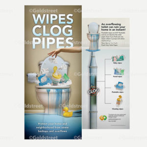 Public Outreach - Public Awareness - Wipes Clog Pipes Bill-insert